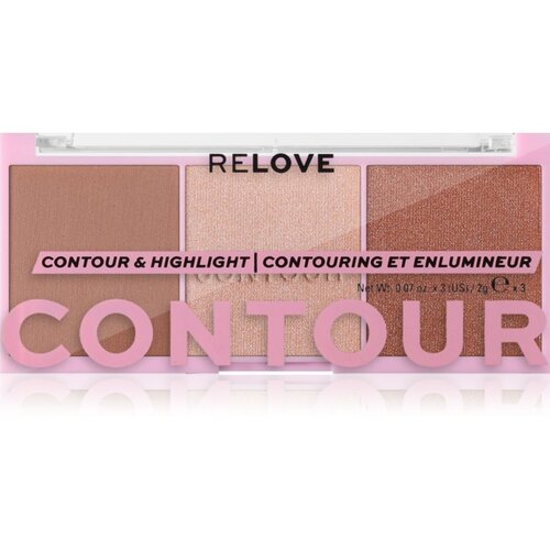 Revolution Relove Colour Play Contour Trio Palette paleta za konture obraza odtenek Baked Sugar 6 g Slike