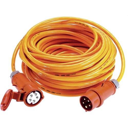 As-schwabe Električni podalj&amp;scaron;evalni kabel [ CEE-vtič - CEE-sklopka] 32 A oranžen 25 m z faznim pretvornikom 59643, (20414318) Slike