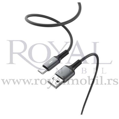  usb kabal acl charging & data ACK-74 type-c 3.1A 100cm crno-sivi Cene