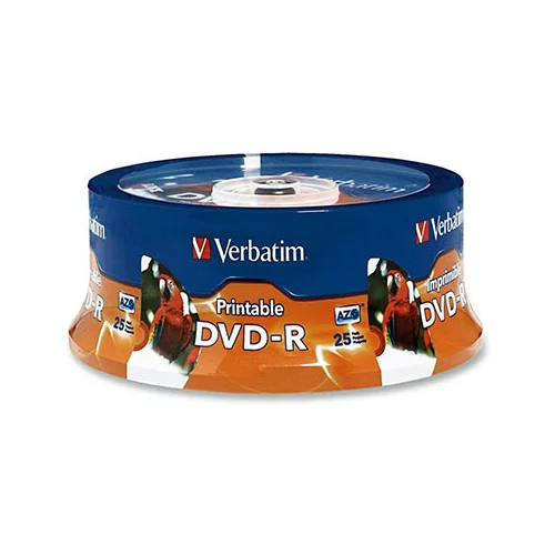  DVD-R, VERBATIM,4,7 GB,16X, spindle 25 KOM PRINTABLE