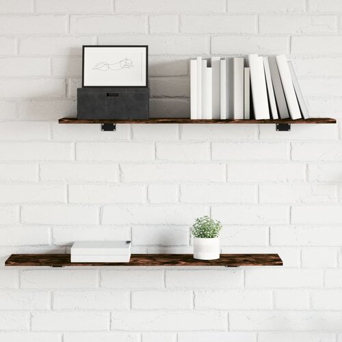 VidaXL Zidne police 4 kom boja hrasta 100x20x1 5 cm konstruirano drvo Slike