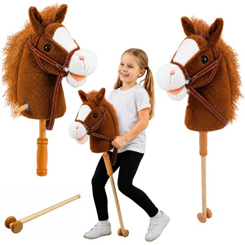 HOBBY Horse Stick Horse Head Galloping Neighing Sounds Brown 100 cm Cijene