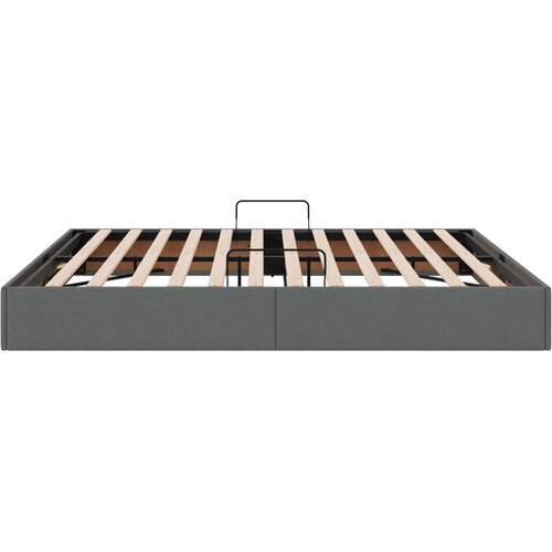  Otomanski krevet s pohranom Tamno siva 180 x 200 cm tkanina Slike