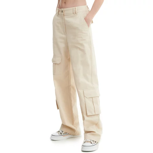 Cropp ženske hlače s cargo džepovima - Slonovača  2963W-02X