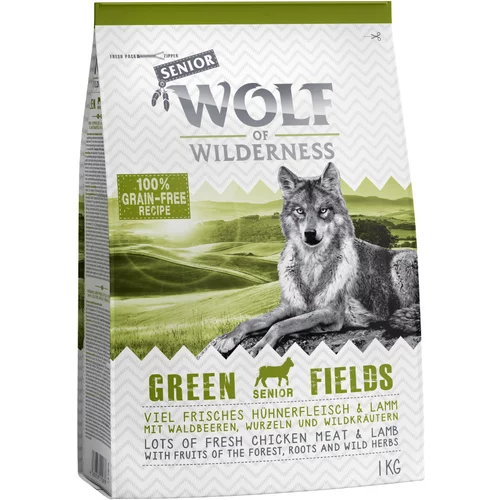 Wolf of Wilderness Senior "Green Fields" - jagnjetina - 5 kg (5 x 1 kg)