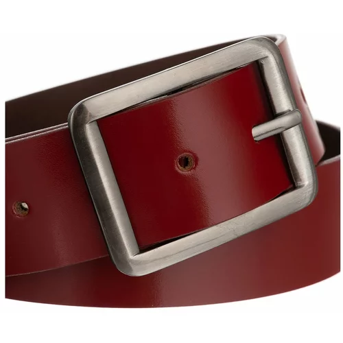 Fashion Hunters Women's maroon wide belt made of natural leather