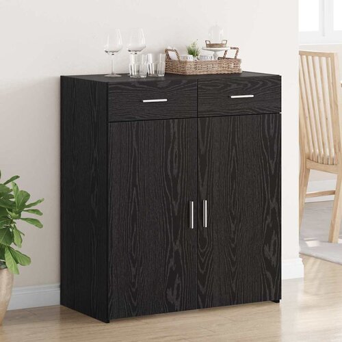 Ormarić za pohranu s ladicama Crni hrast 80 x 42.5 x 93.5 cm Cijene