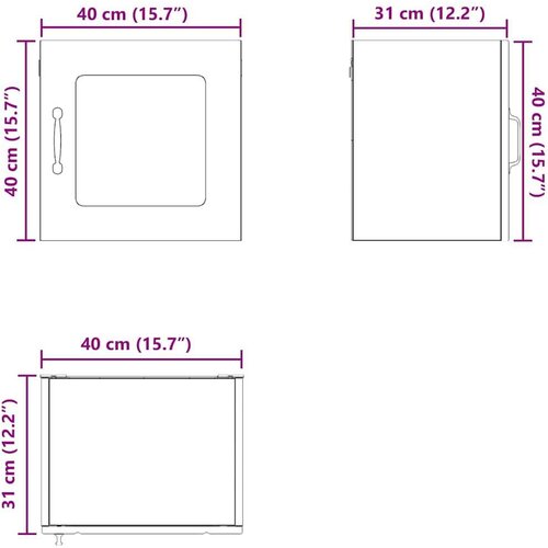  Zidni kuhinjski ormarić s policom Smeđi hrast 40 x 31 x 40 cm Slike