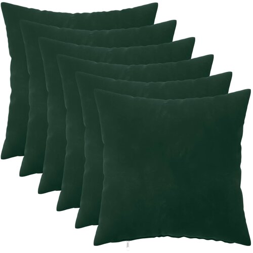  Presvlaka za jastuk 6 pcs HEERLEN Tamnozelena 50 x 50 cm Baršun Cene