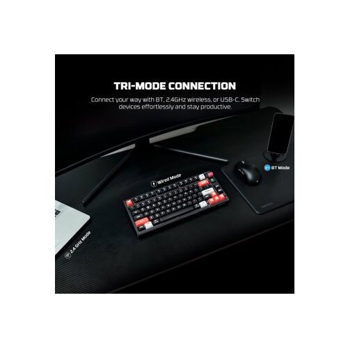 Fantech tastatura mehanicka gaming MK917 rgb atom PRO79 wireless crna (red switch) Cene