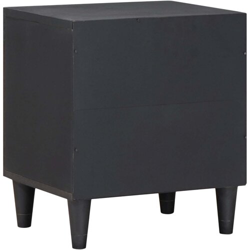  s vratima 2 pcs Crna 40 x 33 x 46 cm Čvrsto drvo manga Slike