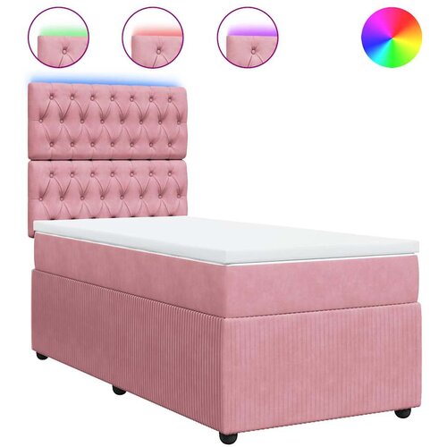 Box spring krevet s madracem ružičasti 90x200 cm bar&amp;scaron;unasti Slike