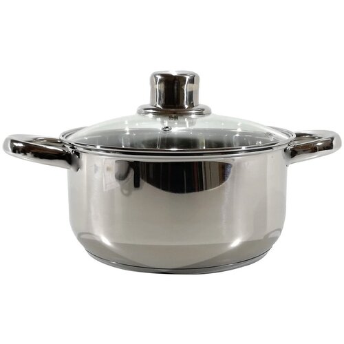Gusto Casa Steel kozica s steklenim pokrovom 16xh7,5cm / 2 ročaja / indukcija / inox, steklo, (20454463) Cene