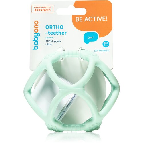 BabyOno Be Active Ortho grizalo brez vsebnosti BPA 0 m+ mint 1 kos Slike