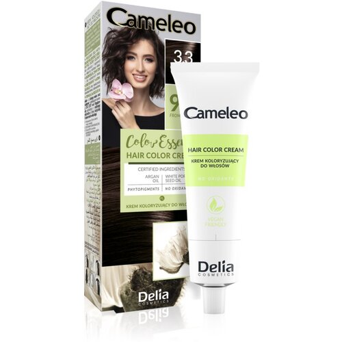 Delia Cosmetics Cameleo Color Essence barva za lase v tubici odtenek 3.3 Chocolate Brown 75 g Slike