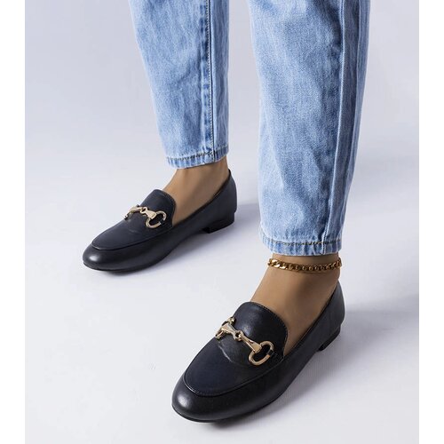 Gemre Black loafers with a buckle Philip Cene
