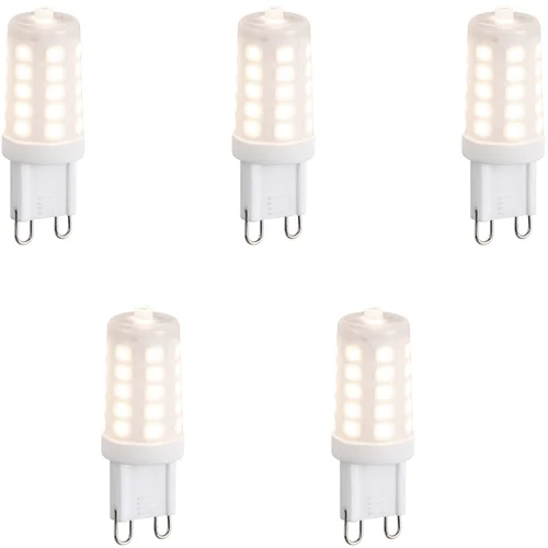 QAZQA Set van 5 G9 dimbare LED lampen opaal 3W 250 lm 2700K