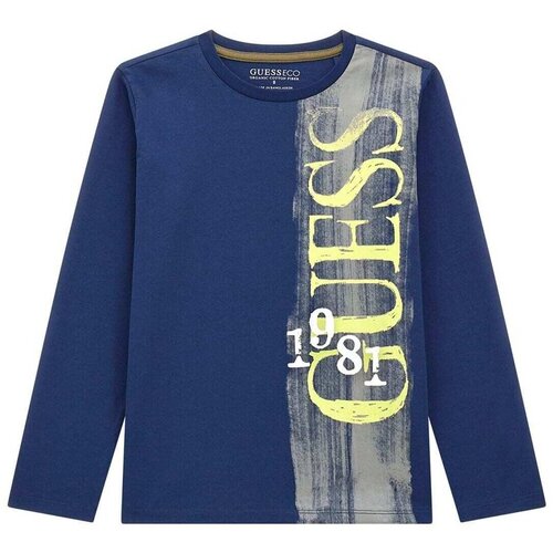 Guess Majice z dolgimi rokavi LS T SHIRT Modra Cene