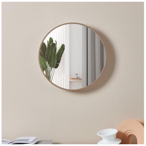 Eglo 425058 - Zidno ogledalo BANI, prečnika 40 cm, bež Slike