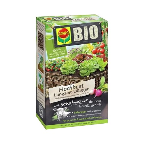 COMPO BIO gnojilo za visoke grede z ovčjo volno Slike