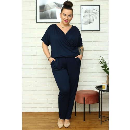 Karko woman&amp;#039;s jumpsuit Q095 navy Slike