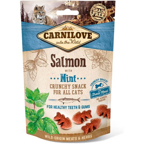 Carnilove cat crunchy snack - losos &amp;amp; meta, 50 g Slike