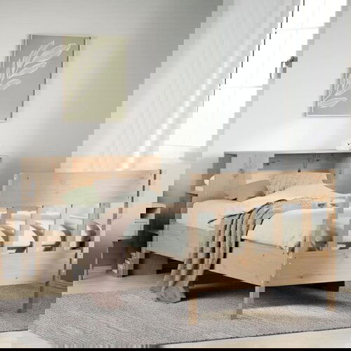 VidaXL Knjižna postelja brez vzmetnice 100x200 cm trdna borovina Slike