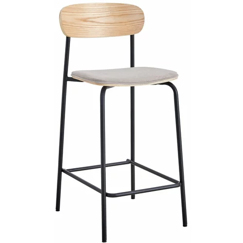 Marckeric Črni/sivi barski stoli v kompletu 2 ks (višina sedeža 66 cm) Adriana –