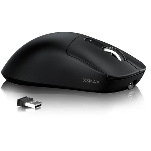 Attack Shark bežični gaming mi&amp;scaron; X3Max PAW3950/42000 DPI/TriMode/200h battery/ergonomic/black Slike
