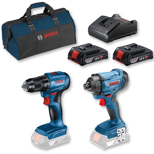 Bosch Akumulatorski set alata Bosch GSR 185-Li + Bosch GDR 180-Li, 18V + 2x2.0 Ah (0615990N3R) Slike