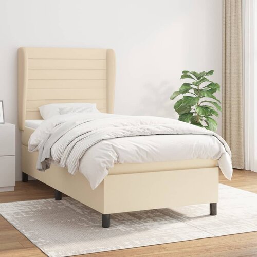 The Living Store Box spring postelja z vzmetnico krem 80x200 cm blago - Box Spring Postelja, (21512464) Slike