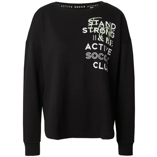 Soccx Sweater majica crna / bijela