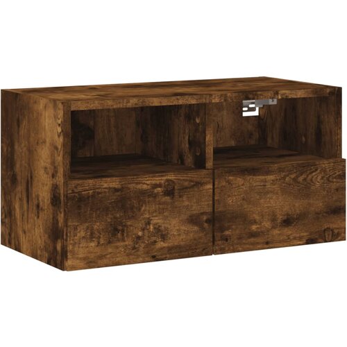 Maison Chic Stenska TV omarica - TV stojalo - Televizijska omarica dimljeni hrast 60x30x30 cm inženirski les, (21701030) Cene