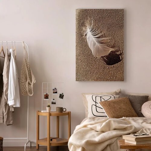  Slika - Feather on the Sand (1 Part) Vertical 40x60 Slike