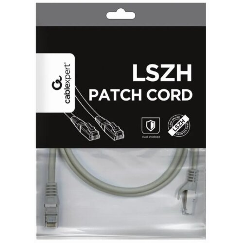  PP6A-LSZHCU-0.5M Mrezni kabl, SFTP CAT.6A BAKARNI LSZH Patch cord 0.5m Grey Cene