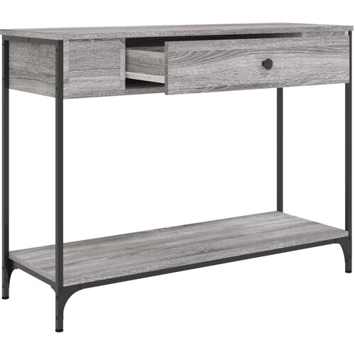  Konzolni stol siva boja hrasta 100x34,5x75 cm konstruirano drvo Slike