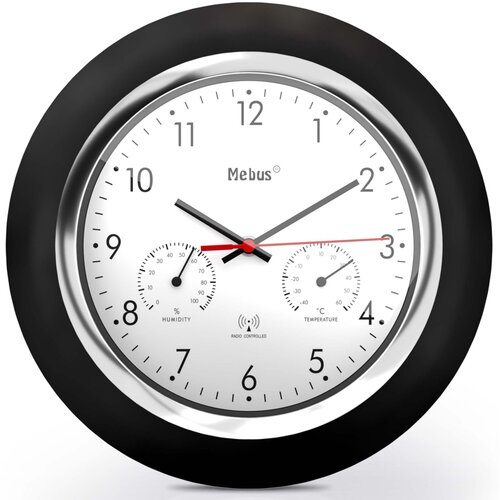Mebus 19453 Funk-Wanduhr mit Thermo-/Hygrome Slike