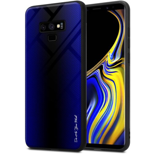 Cadorabo Ohi&scaron;je, združljiv s Samsung - Stripe Optics v kobaltu vijolični - za&scaron;čitni pokrov iz silikona TPU in hrbta iz kaljenega stekla, (20573818) Cene