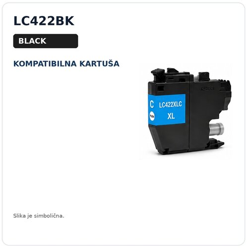  Kompatibilna kartuša za Brother LC422BK za MFC-J5340DW, MFC-J5345DW, MFC-J5740DW, MFC-J6540DW, MFC-J6940DW – črna Cene