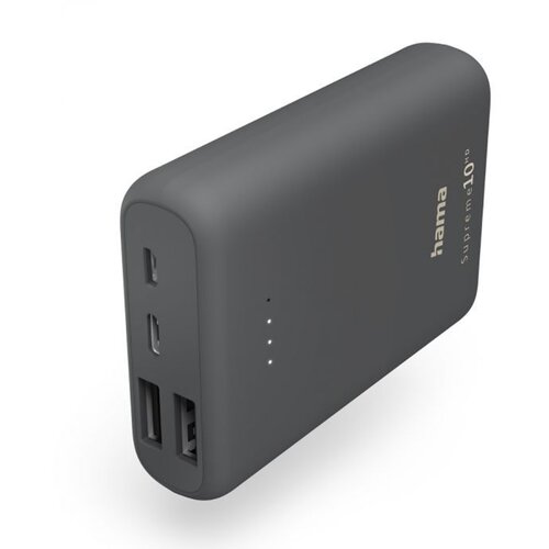 Hama Supreme 10HD powerbank (rezervna baterija) 10000 mAh LiPo USB a, USB-C® tamnosiva Cene