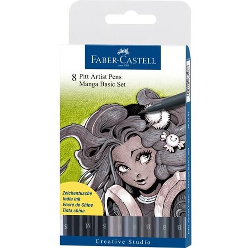 Faber-Castell PITT Artist Manga set 8 sivi toni (B), (20631497) Cene