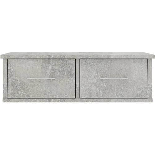  Zidna polica s ladicama boja betona 60 x 26 x 18,5 cm drvena Slike