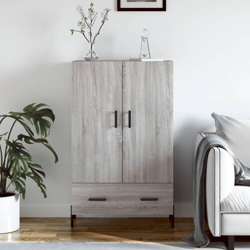VidaXL Visoka komoda siva boja hrasta 69 5x31x115 cm konstruirano drvo Slike