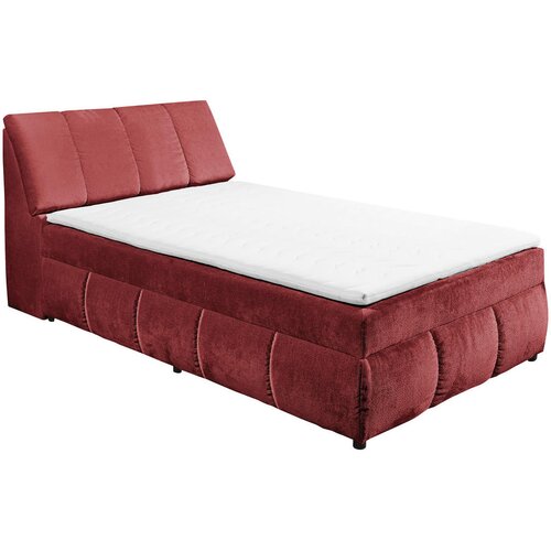 MID.YOU POSTELJA Z VZMETNICO 120 cm x 200 cm , tekstil, leseni material rdeča Slike