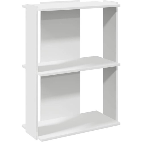 Maison Chic Knjižna omara - Knjižni regal 3-nadstropna bela 60x30x80 cm inž. les, (21724565) Slike