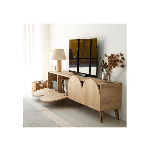 Hanah home tv polica mesta oak v2 Slike