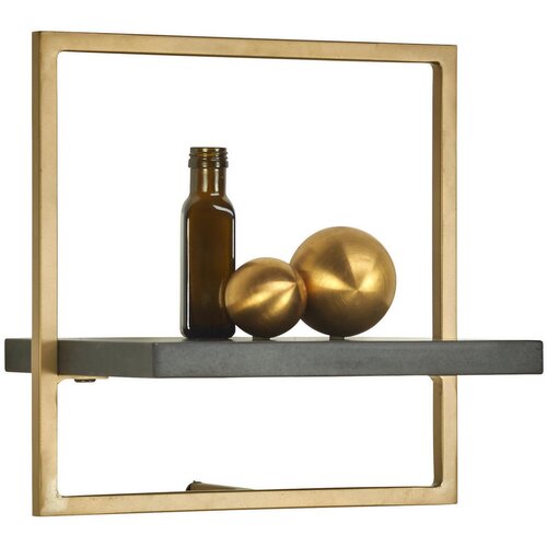 CARRYHOME STENSKI REGAL 35/35/25 cm črna, zlate barve Cene