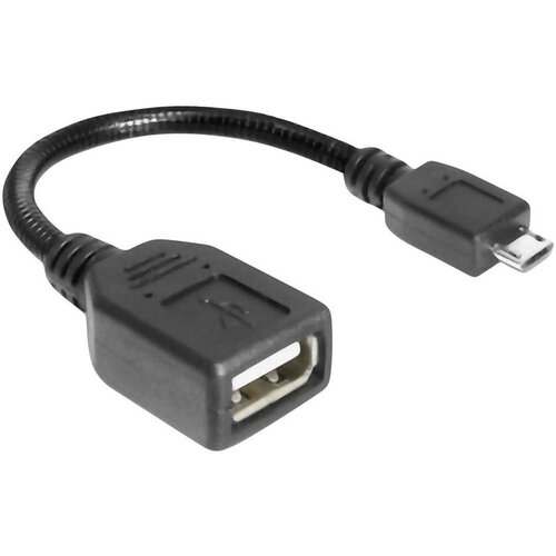 Delock USB kabel USB 2.0 USB-mikro-B vtič\, USB-A vtičnica 0.15 m črna z OTG funkcijo 83293, (20421565) Cene