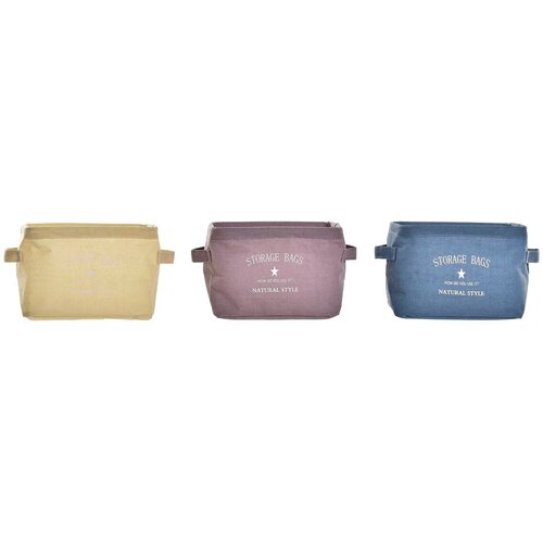 Ko&amp;scaron;ara DKD Home Decor Rumena Plava Granatna Platno moderan 20 x 16 x 15 cm (3 kom.) Slike