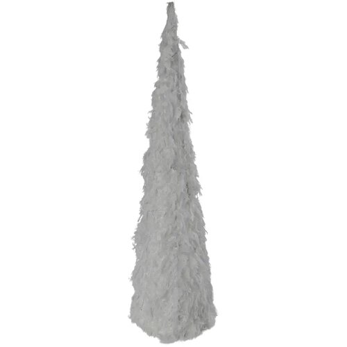 Festa plush cone, jelka, plišana, bela, LED, 80cm Slike